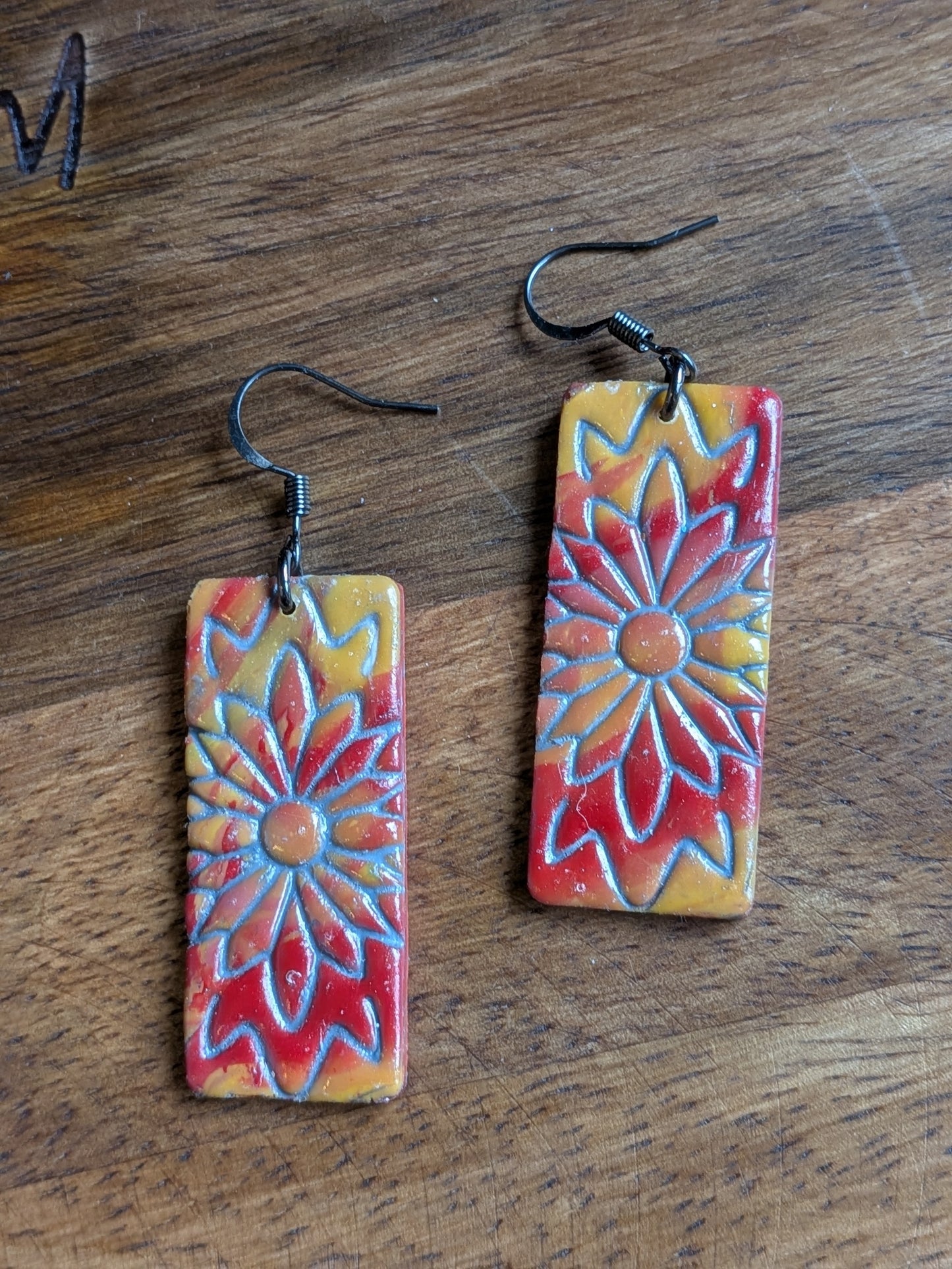 Floral Imprint Dangles
