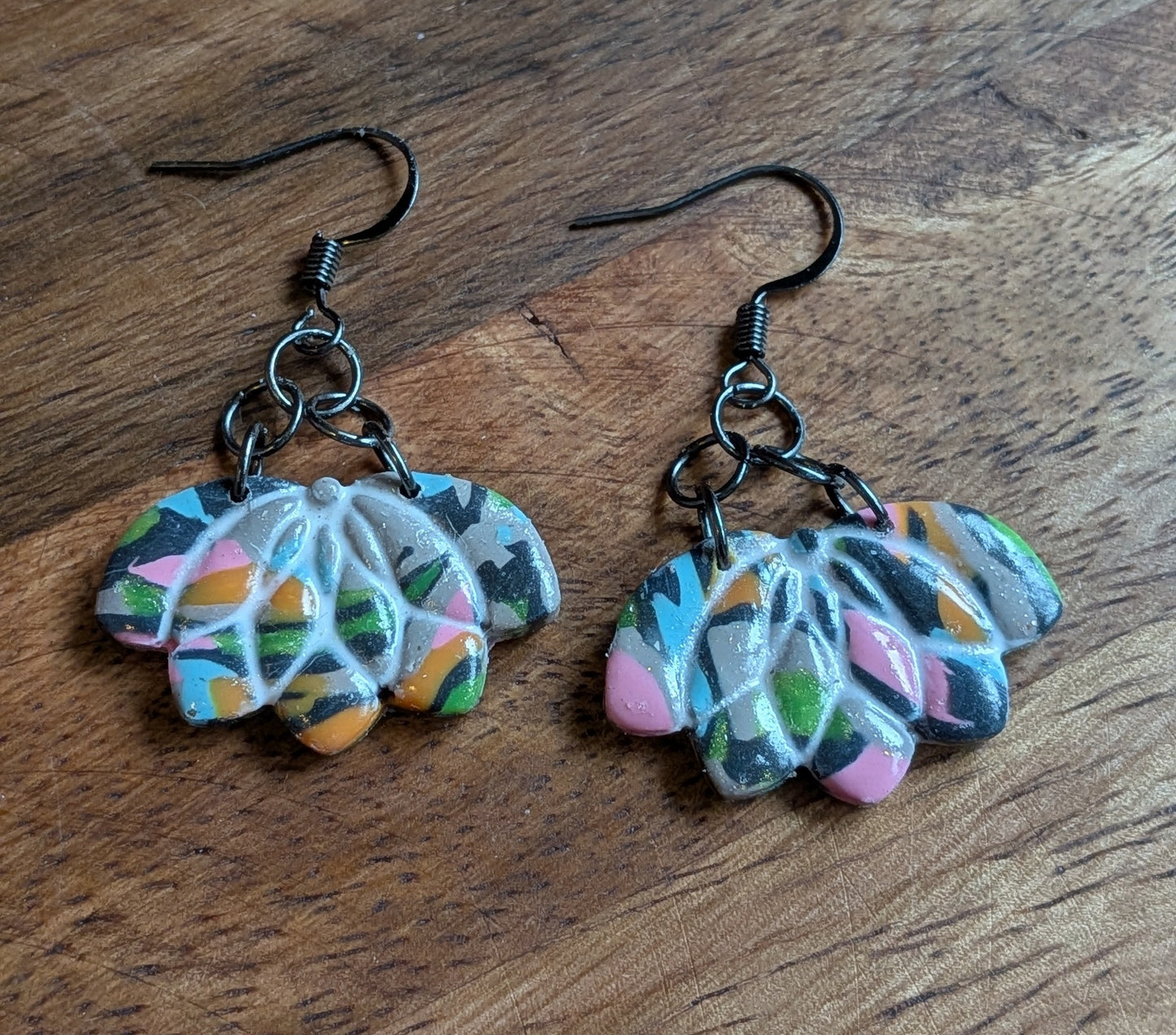 Multicolored Lotus Dangles