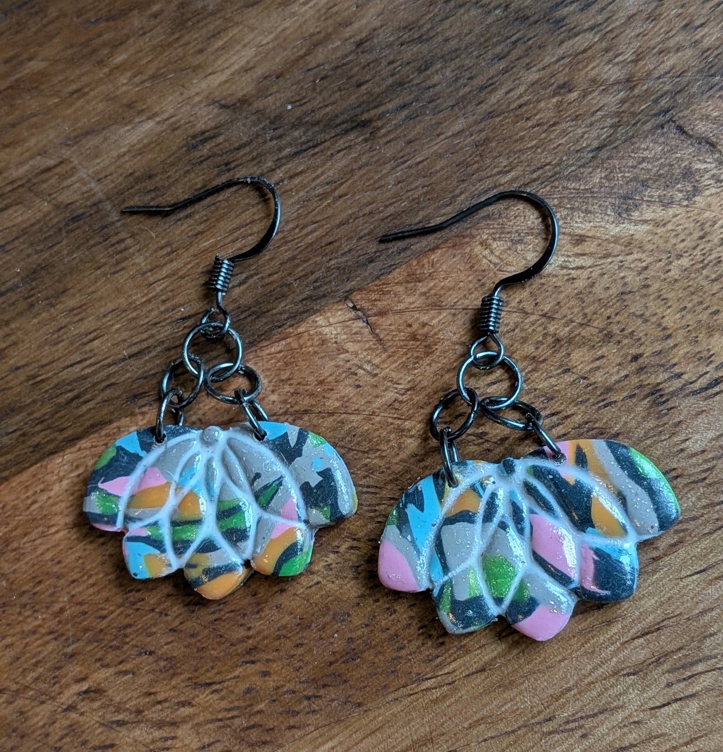 Multicolored Lotus Dangles
