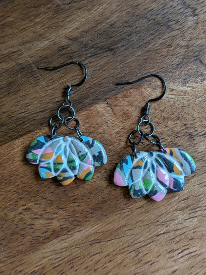 Multicolored Lotus Dangles