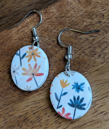 Floral Print Dangles